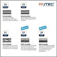 Rotec Stiftfrees 3x14mm HM Cilinder Met Kopvertanding Model B [Z6] Kruisvertanding-2