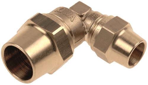 Bonfix Belgas Messing verloopknie 28x22mm