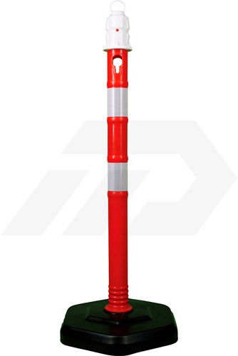 Afzetpaal Rood/Wit 