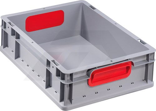 Allit ProfiPlus EuroBox 40x30x12cm Grijs Met Rode Gesloten Grepen