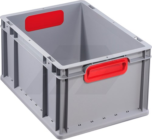 Allit ProfiPlus EuroBox 40x30x22cm Grijs Met Rode Gesloten Grepen