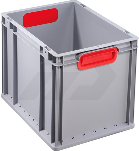 Allit ProfiPlus EuroBox 40x30x32cm Grijs Met Rode Gesloten Grepen