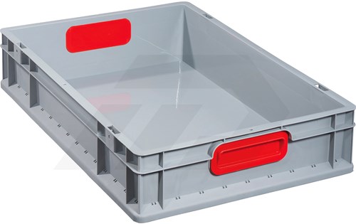 Allit ProfiPlus EuroBox 60x40x12cm Grijs Met Rode Gesloten Grepen