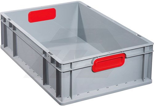 Allit ProfiPlus EuroBox 60x40x17cm Grijs Met Rode Gesloten Grepen