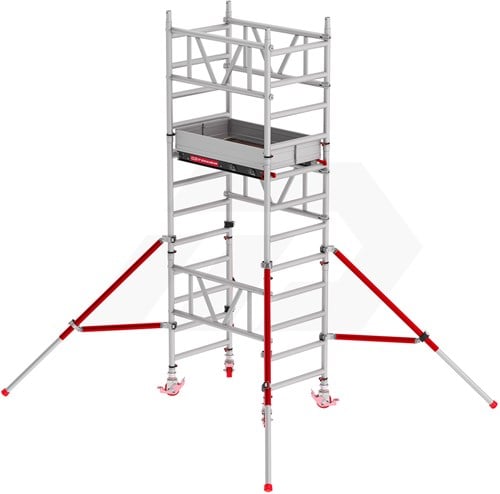 Altrex MiTower Rolsteiger 4,2 Mtr 75x120cm Met Houten Platforms