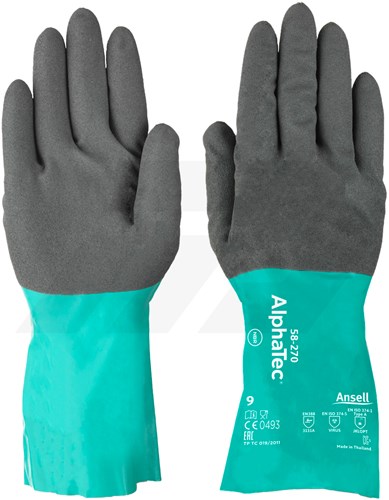 Ansell 58-270 AlphaTec Chemicaliënhandschoenen Mt. 9