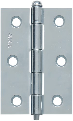 AXA Smal Scharnier Ongelagerd 76x51x1,6mm Rechte Hoek Staal Verzinkt (1 Stuks)