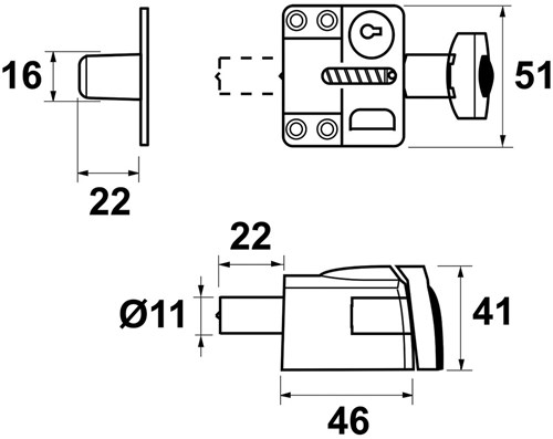 AXA Veiligheidsoplegslot 3012 Naar Buiten Draaiend Gelijksluitend SKG* Wit (1 Stuks)-3