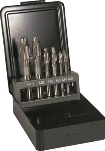 Rotec Kopverzinkfrezenset M3-M10 6-Delig Kernpassing