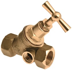 Bonfix Stopkraan Met Bovendeel Met aftapgelegenheid 1/2x1/2"