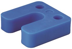 GB Drukplaat 20x70x70mm Blauw Met Sleuf Kunststof