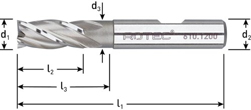 Rotec Vingerfrees 13x26mm HSS-E Kort Weldon (1 Stuks)-2