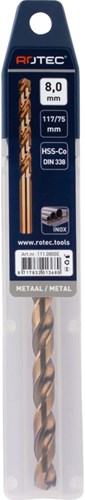 Rotec Metaalboor 9x125mm HSS-Co (1 Stuks)-3