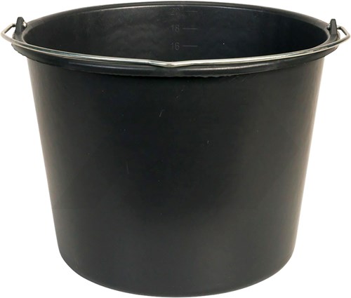 Gripline Bouwemmer 20 Ltr. Zwart