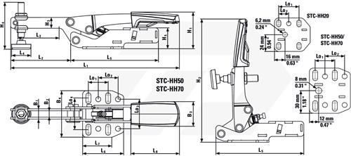 Bessey STC-HH50 Horizontaalspanner 40x35mm-2
