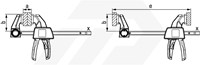 Bessey EZXL30-9 Eenhandslijmtang 300x90mm-2
