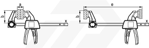 Bessey EZXL30-9 Eenhandslijmtang 300x90mm-2