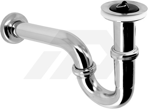 Bonfix Verchroomde Wastafelsifon Met Plug En Rozet 1 1/4"