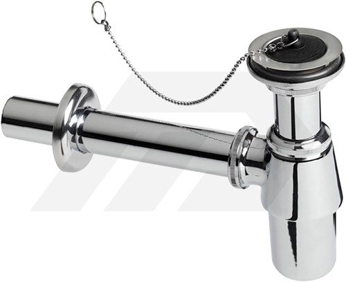 Bonfix Verchroomde Plugbekersifon Met Muurbuis En Rozet 1 1/4"