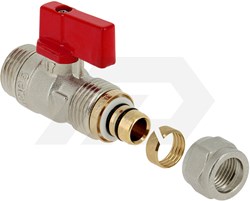 Bonfix Kogelkraan 1/2" x 16mm TBV Collectoren Met Rode Hendel