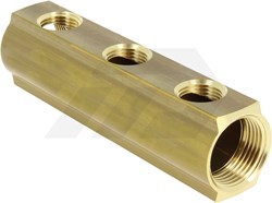 Bonfix Messing Collector 1" Met 3-Groepen 1/2" Zware Kwaliteit