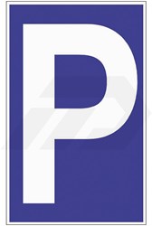 Bord Parkeerplaats Kunststof 25x40cm