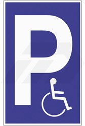 Bord Invalideparkeerplaats Kunststof 25x40cm