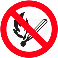 Sticker Roken & Open Vuur Verboden Ø 200mm