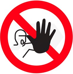 Sticker Verboden Toegang Voor Onbevoegden Ø 200mm