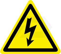 Sticker Waarschuwing Elektrische Spanning 200x200mm