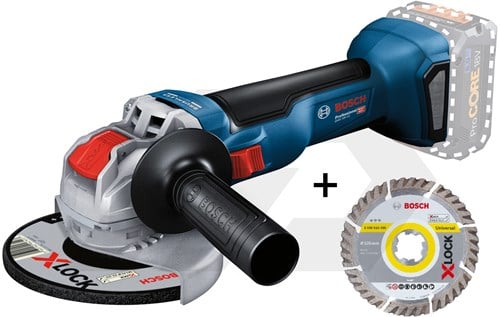 Bosch GWX 18V-10 X-LOCK Accu Haakse Slijpmachine in L-Boxx + Diamantschijf
