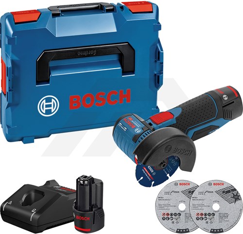 Bosch GWS 12V-76 12V Haakse Slijper (2x3,0Ah in L-Boxx)