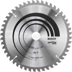 Bosch 260x3,2x30mm 48 Tanden Cirkelzaagblad Optiline For Wood