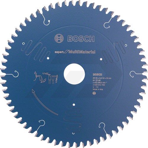 Bosch 216x2,4x30mm 64 Tanden Cirkelzaagblad Expert For Multi Material