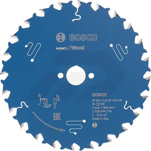 Bosch 160x2,2x20mm ATB24 Cirkelzaagblad Best For Wood