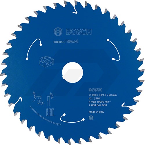 Bosch 140x1,8x20mm 42 Tanden Cirkelzaagblad Expert For Wood Accu