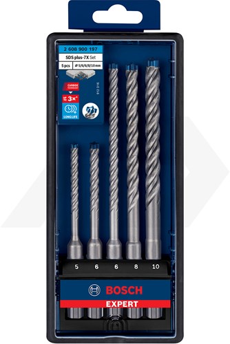 Bosch Expert Plus 7X SDS-Plus Borenset 5, 6, 8 & 10mm (5-Delig)-2