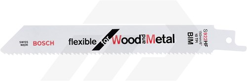 Bosch S922HF Reciprozaagblad Flexible for Wood and Metal (5 Stuks)