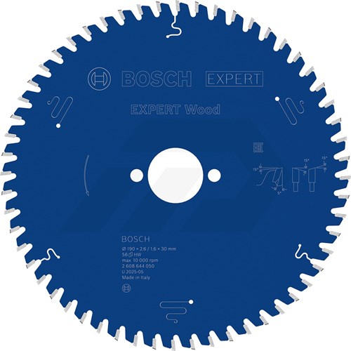 Bosch 190x2,6x30mm 56 Tanden Cirkelzaagblad Expert For Wood