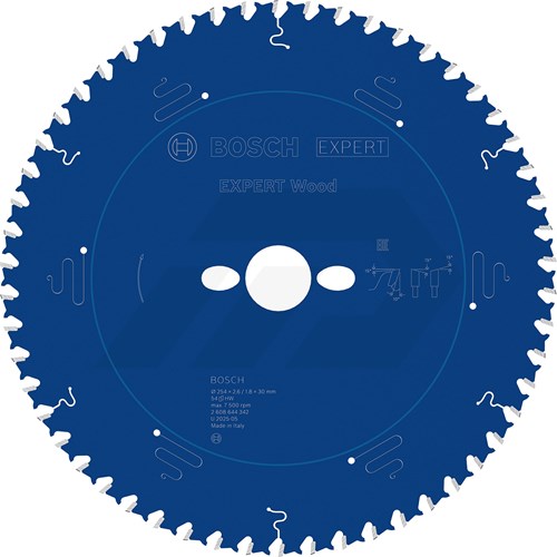 Bosch 254x2,6x30mm 54 Tanden Cirkelzaagblad Expert Wood