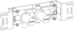 Cocoon John Pawson JP BOX13 Inbouwsysteem voor Thermostatische Mengkraan, Omsteller & Afvoer