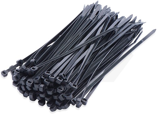 SapiSelco Bundelband 3,6x368mm Zwart UV Bestendig Nylon (100 Stuks)