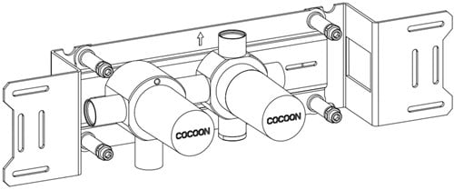 Cocoon John Pawson JP BOX11-V Inbouwsysteem voor Warm- en Koudkranen