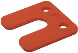GB Drukplaat 5x70x70mm Rood Met Sleuf Kunststof