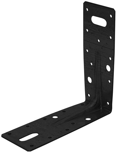 GB Hoekanker 150x150mm Met Ril Zwart Gecoat
