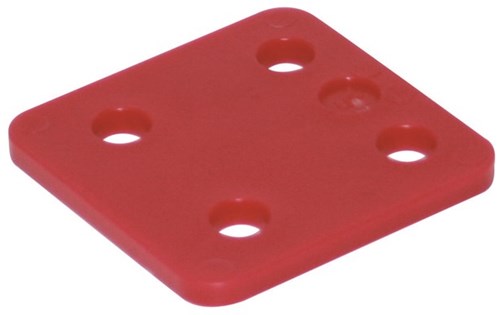 GB Drukplaat 5x70x70mm Rood Kunststof