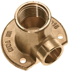 Bonfix Messing Muurplaat laag 3/8"x15mm