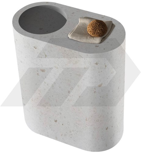 Cocoon John Pawson JP COLUMN Vrijstaande Natuurstenen Wastafel Natural Sand