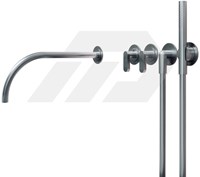Cocoon John Pawson JP SET24 THERM.1 Thermostatische Badkranen Set Brushed Inox