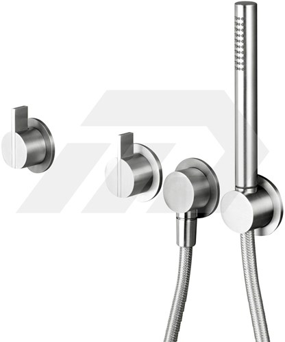 Cocoon Piet Boon PB SET23 Wandgemonteerde douche set Brushed Inox